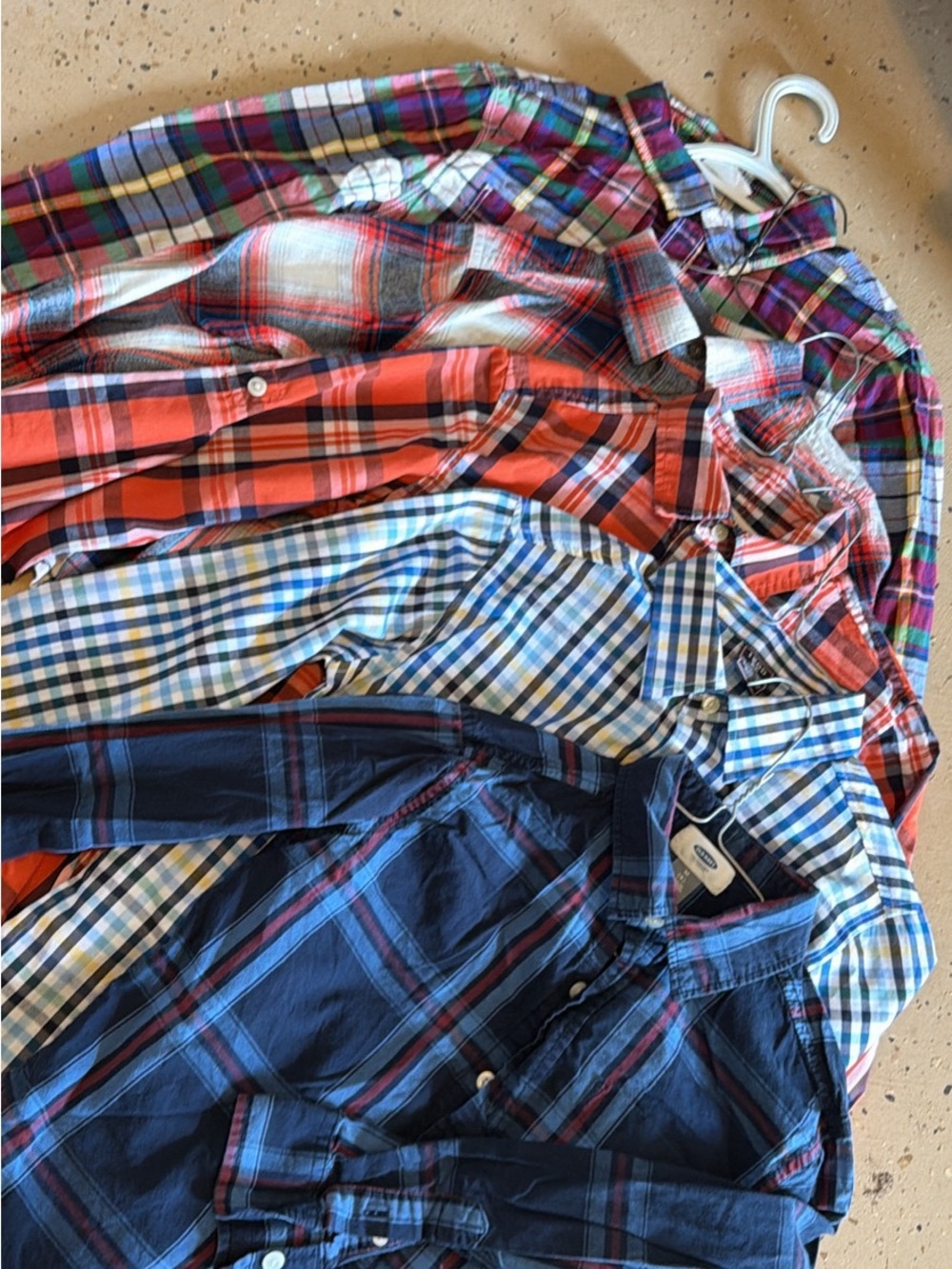 Boys Long Sleeve Plaid Bundle Size M 8/10/12